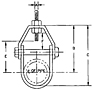 Figure 91 - Adjustable Clevis Hanger for Ductile Iron Pipe